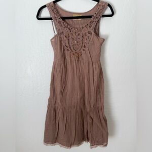 Vintage Free People Beach-Style Flowy Midi Dress (Size 8)
